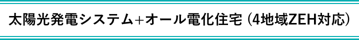 太陽光発電システム+オール電化住宅 (4地域ZEH対応)
